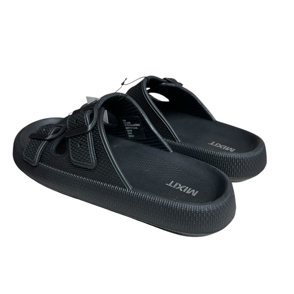 NWT Mixit 2 Buckle Cushion Black Sandals 10 - Picture 5 of 8